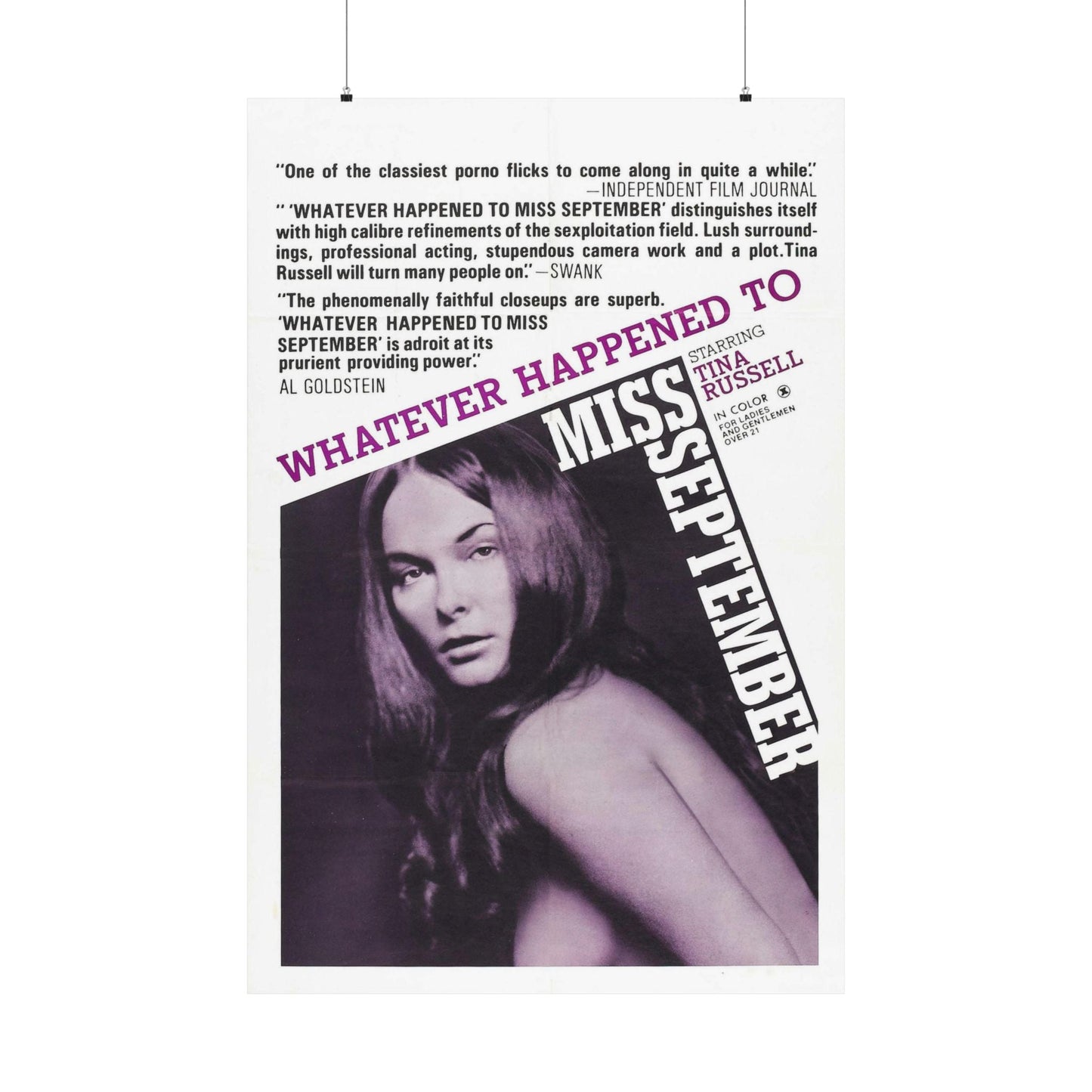 WHATEVER HAPPENED TO MISS SEPTEMBER 1973 - Paper Movie Poster-36" x 54"-The Sticker Space