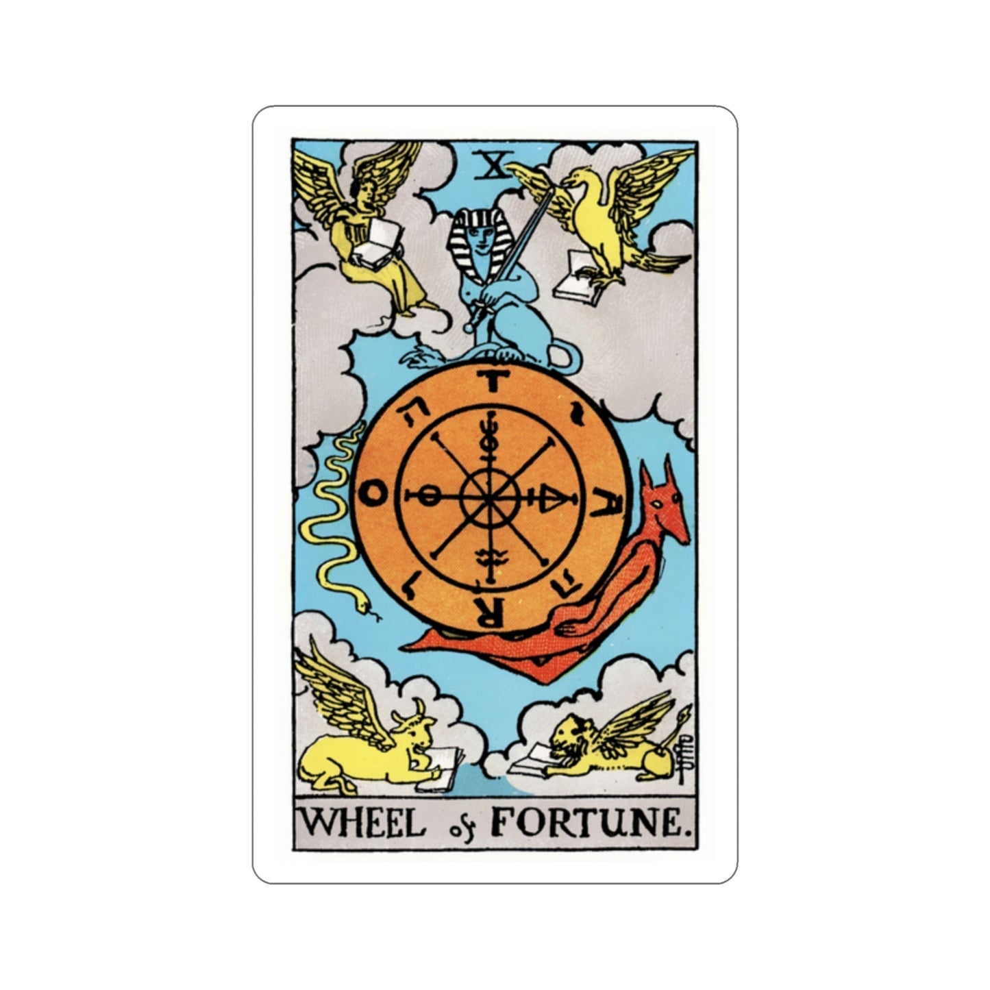 Wheel of Fortune (Rider Waite Tarot Deck) STICKER Vinyl Die-Cut Decal-2 Inch-The Sticker Space