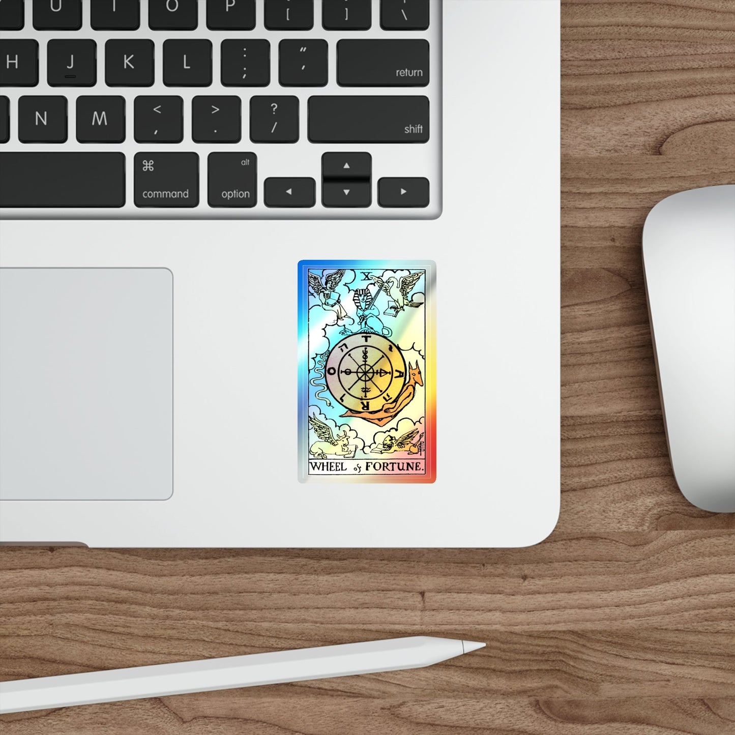 Wheel of Fortune (Tarot Card) Holographic STICKER Die-Cut Vinyl Decal-The Sticker Space