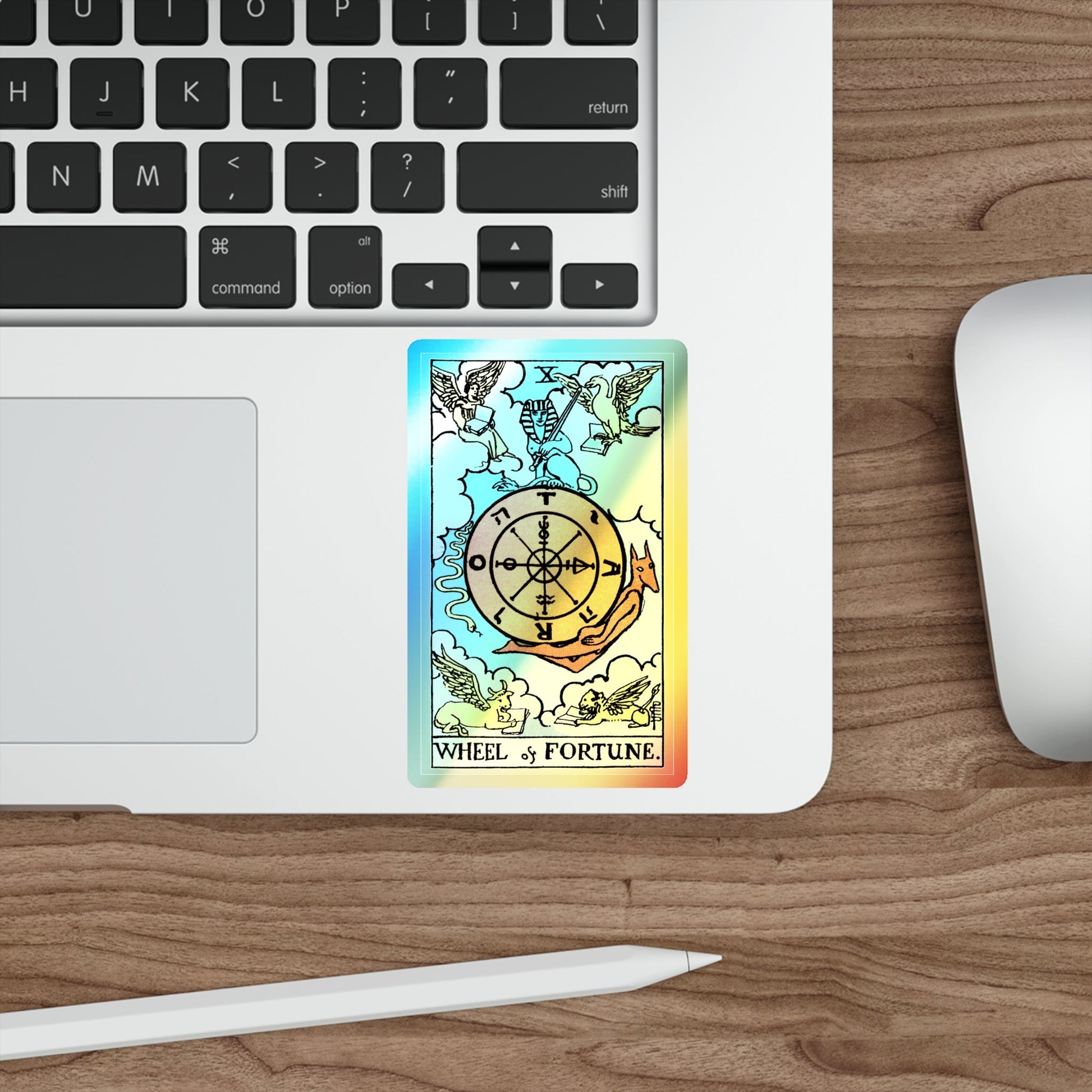 Wheel of Fortune (Tarot Card) Holographic STICKER Die-Cut Vinyl Decal-The Sticker Space