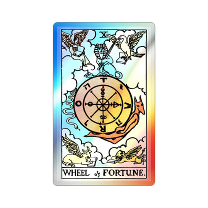 Wheel of Fortune (Tarot Card) Holographic STICKER Die-Cut Vinyl Decal-The Sticker Space