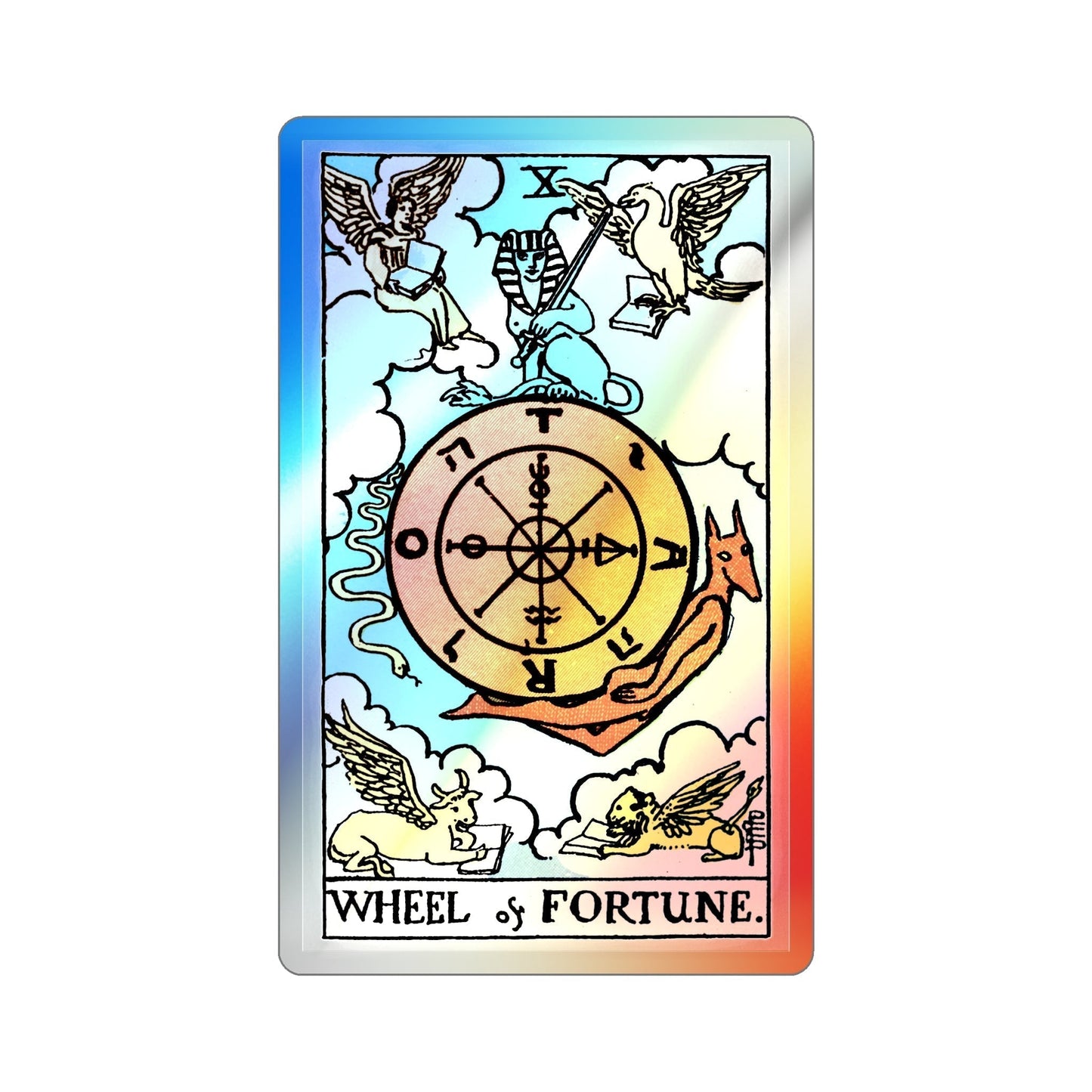 Wheel of Fortune (Tarot Card) Holographic STICKER Die-Cut Vinyl Decal-3 Inch-The Sticker Space