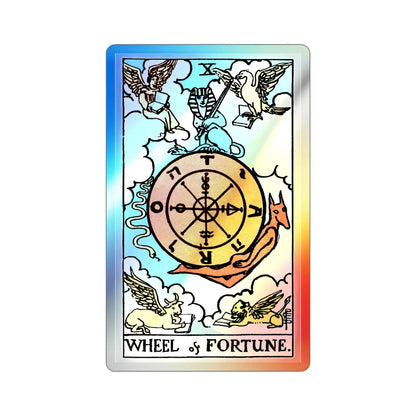 Wheel of Fortune (Tarot Card) Holographic STICKER Die-Cut Vinyl Decal - The Sticker Space