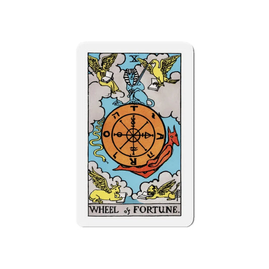 Wheel of Fortune (Tarot Card) Refrigerator Magnet 2 Inch - The Sticker Space