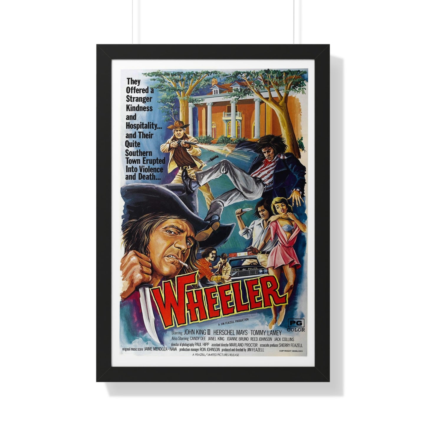 WHEELER 1975 - Framed Movie Poster-20" x 30"-The Sticker Space