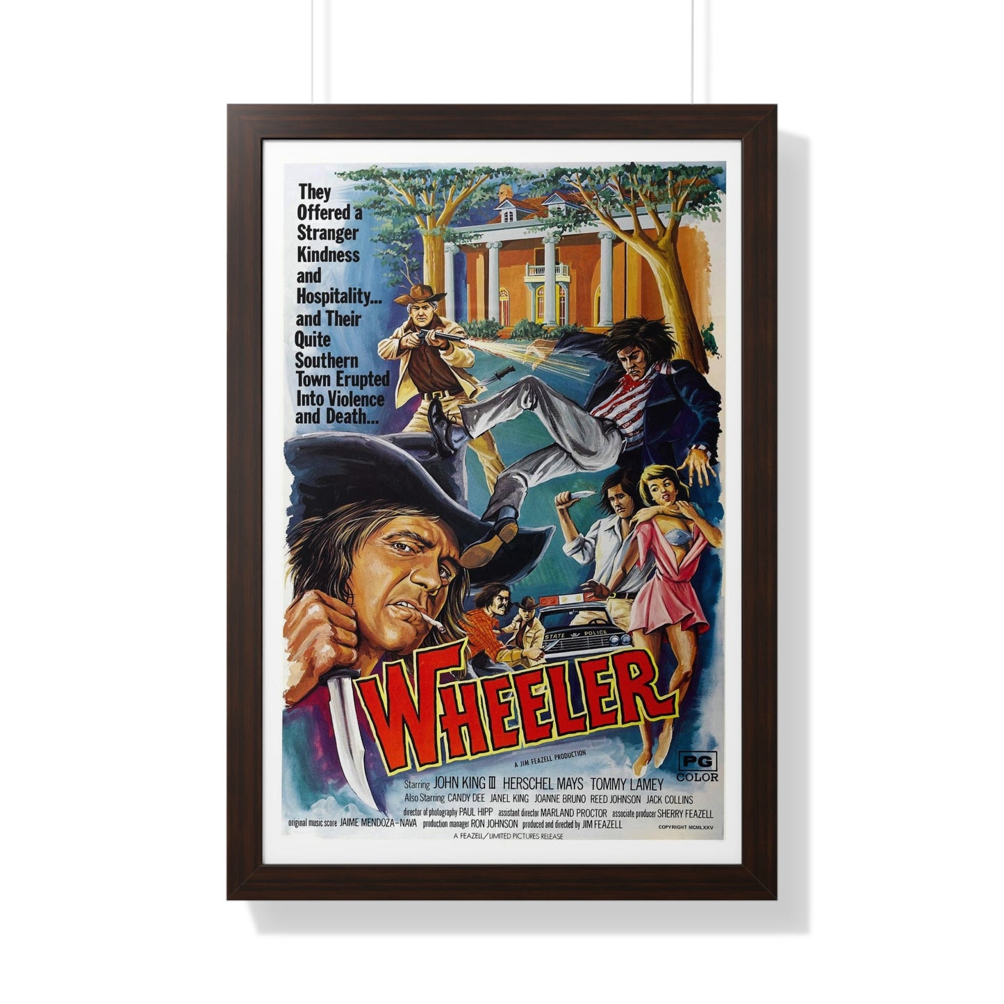 WHEELER 1975 - Framed Movie Poster-20" x 30"-The Sticker Space