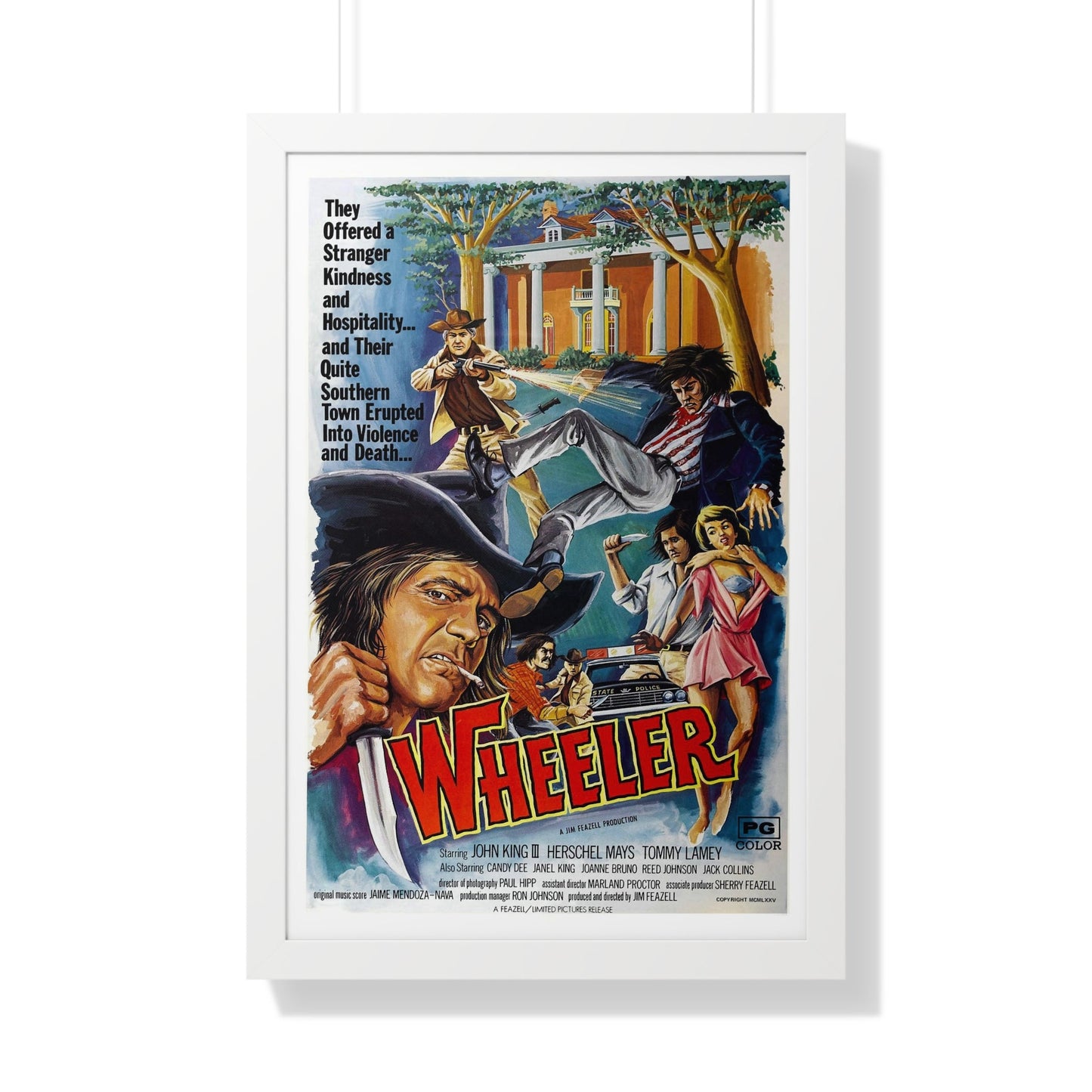 WHEELER 1975 - Framed Movie Poster-20" x 30"-The Sticker Space