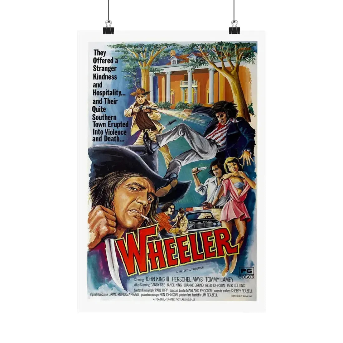WHEELER 1975 - Paper Movie Poster 12″ x 18″ Matte - The Sticker Space