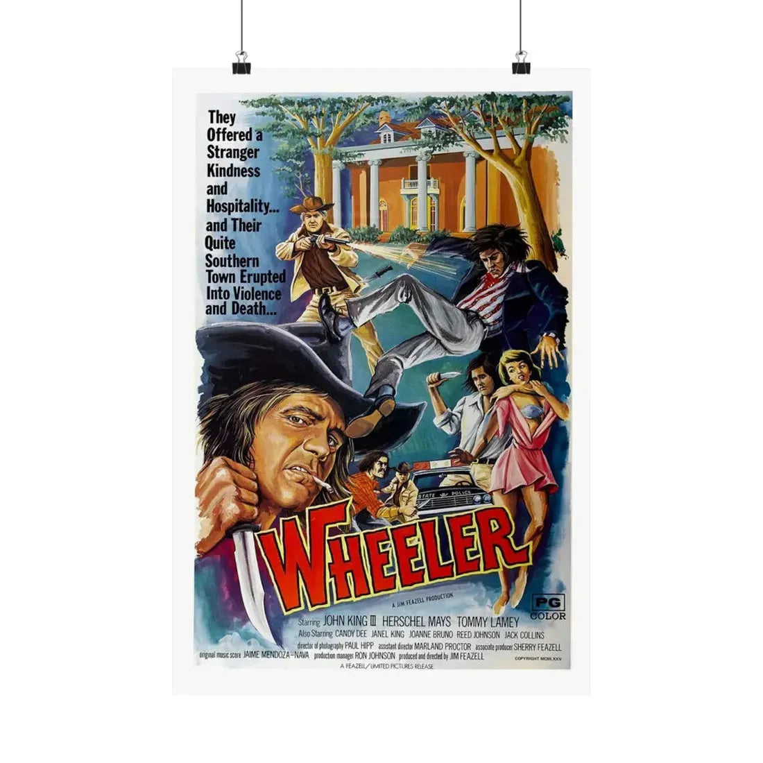 WHEELER 1975 - Paper Movie Poster 16″ x 24″ Matte - The Sticker Space