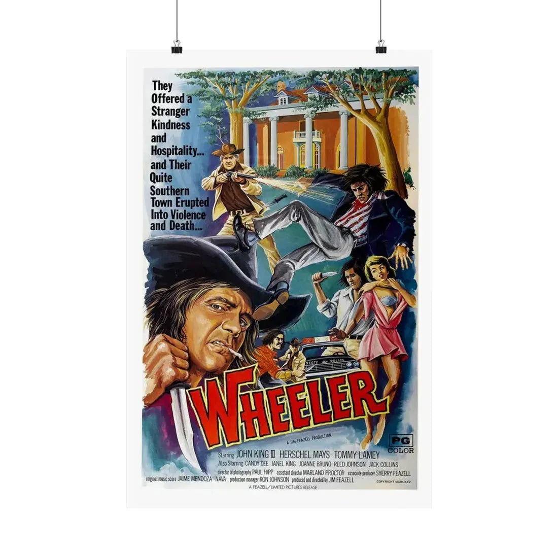 WHEELER 1975 - Paper Movie Poster 20″ x 30″ Matte - The Sticker Space