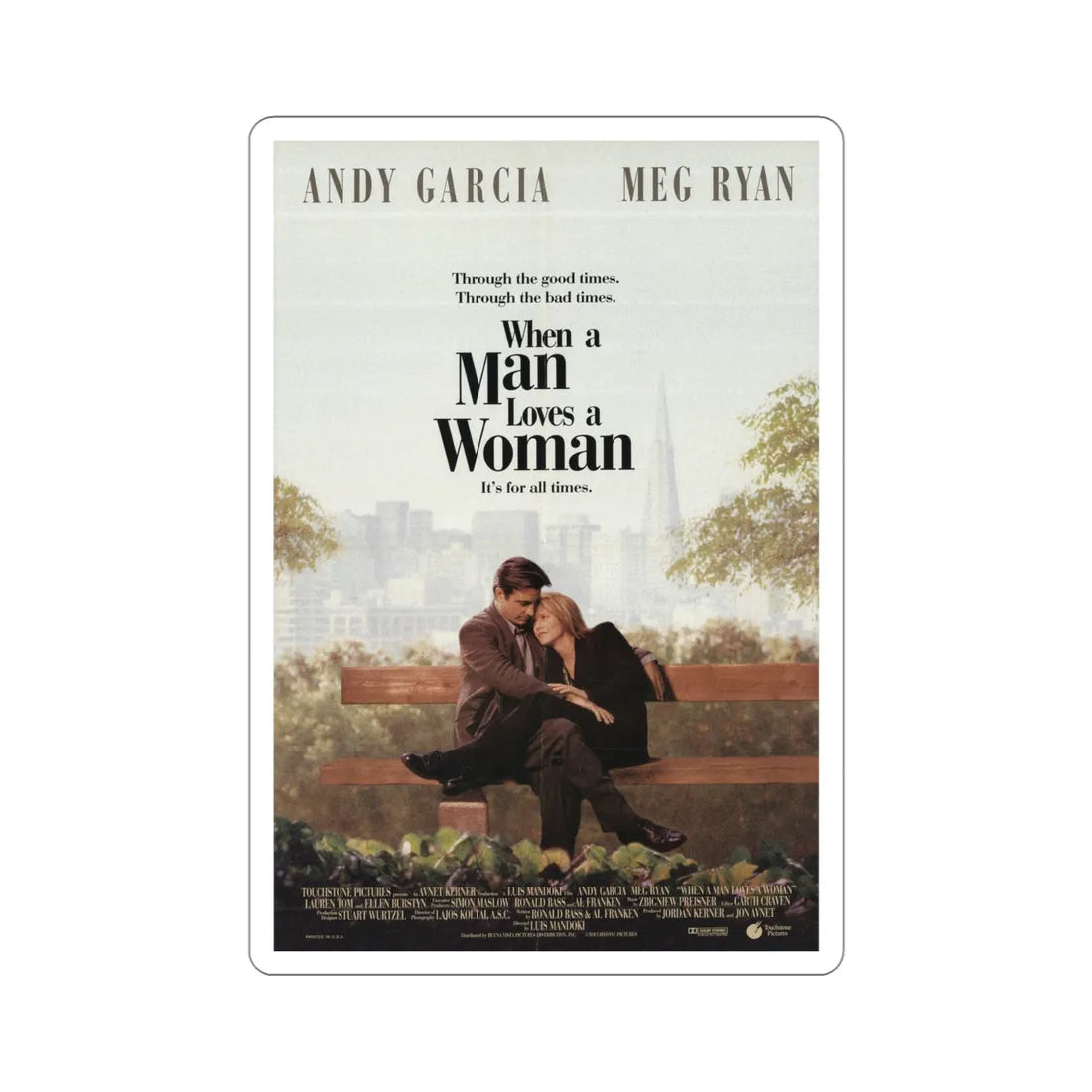 When A Man Loves A Woman 1994 Movie Poster STICKER Vinyl Die-Cut Decal 4 Inch - The Sticker Space