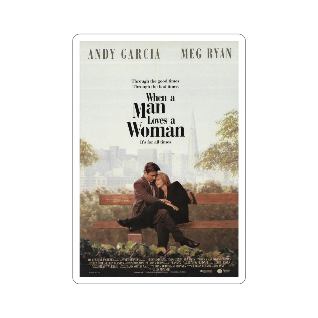 When A Man Loves A Woman 1994 Movie Poster STICKER Vinyl Die-Cut Decal 6 Inch - The Sticker Space
