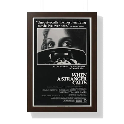 WHEN A STRANGER CALLS 1979 - Framed Movie Poster 16″ x 24″ Walnut - The Sticker Space
