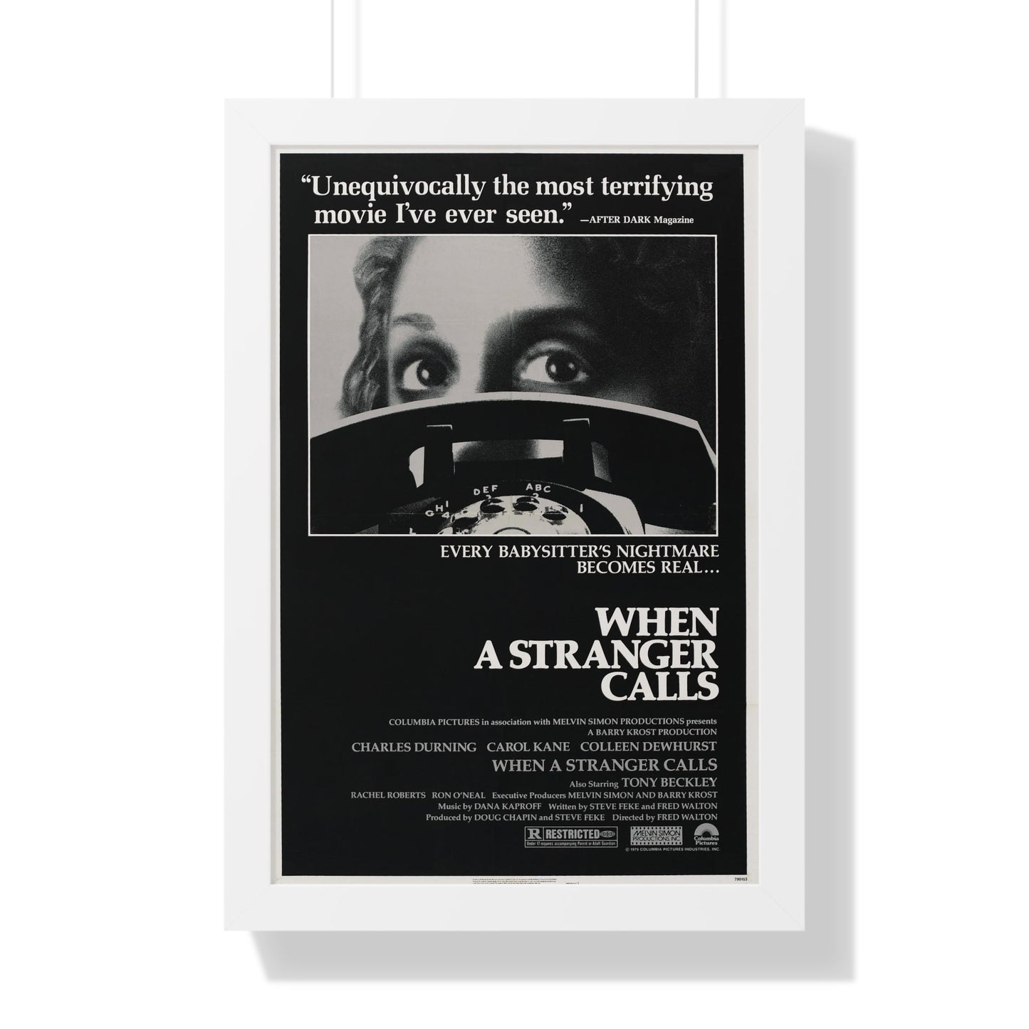 WHEN A STRANGER CALLS 1979 - Framed Movie Poster-16″ x 24″-The Sticker Space