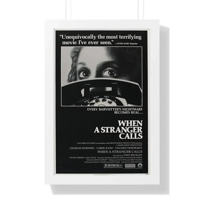 WHEN A STRANGER CALLS 1979 - Framed Movie Poster 16″ x 24″ White - The Sticker Space