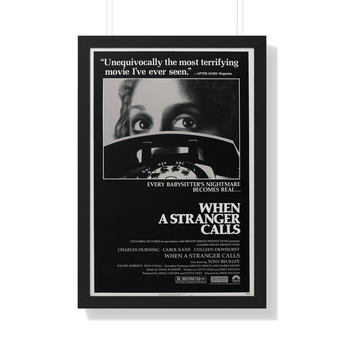 WHEN A STRANGER CALLS 1979 - Framed Movie Poster-20" x 30"-The Sticker Space