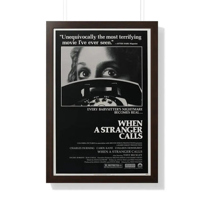 WHEN A STRANGER CALLS 1979 - Framed Movie Poster 20" x 30" Walnut - The Sticker Space