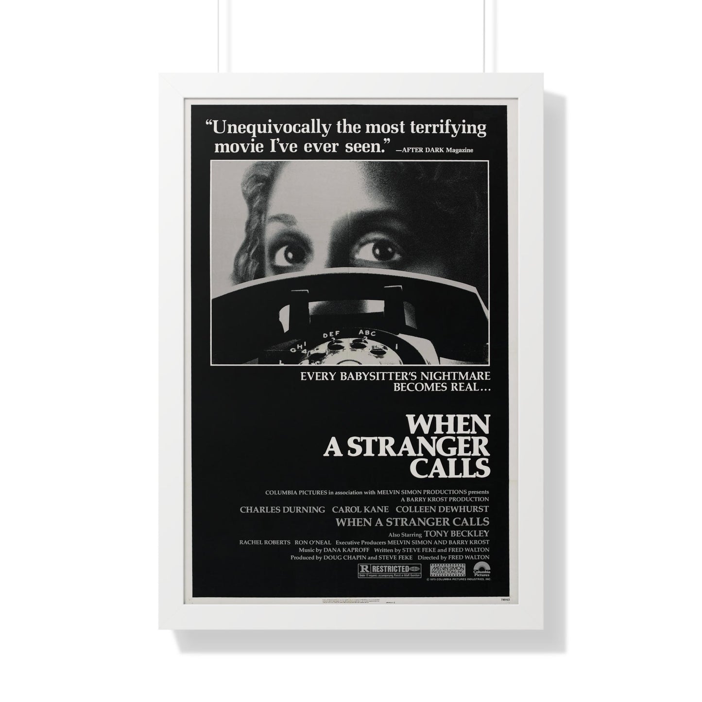 WHEN A STRANGER CALLS 1979 - Framed Movie Poster-20" x 30"-The Sticker Space