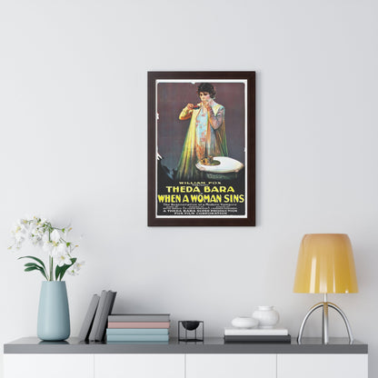 WHEN A WOMAN SINS 1918 - Framed Movie Poster-The Sticker Space