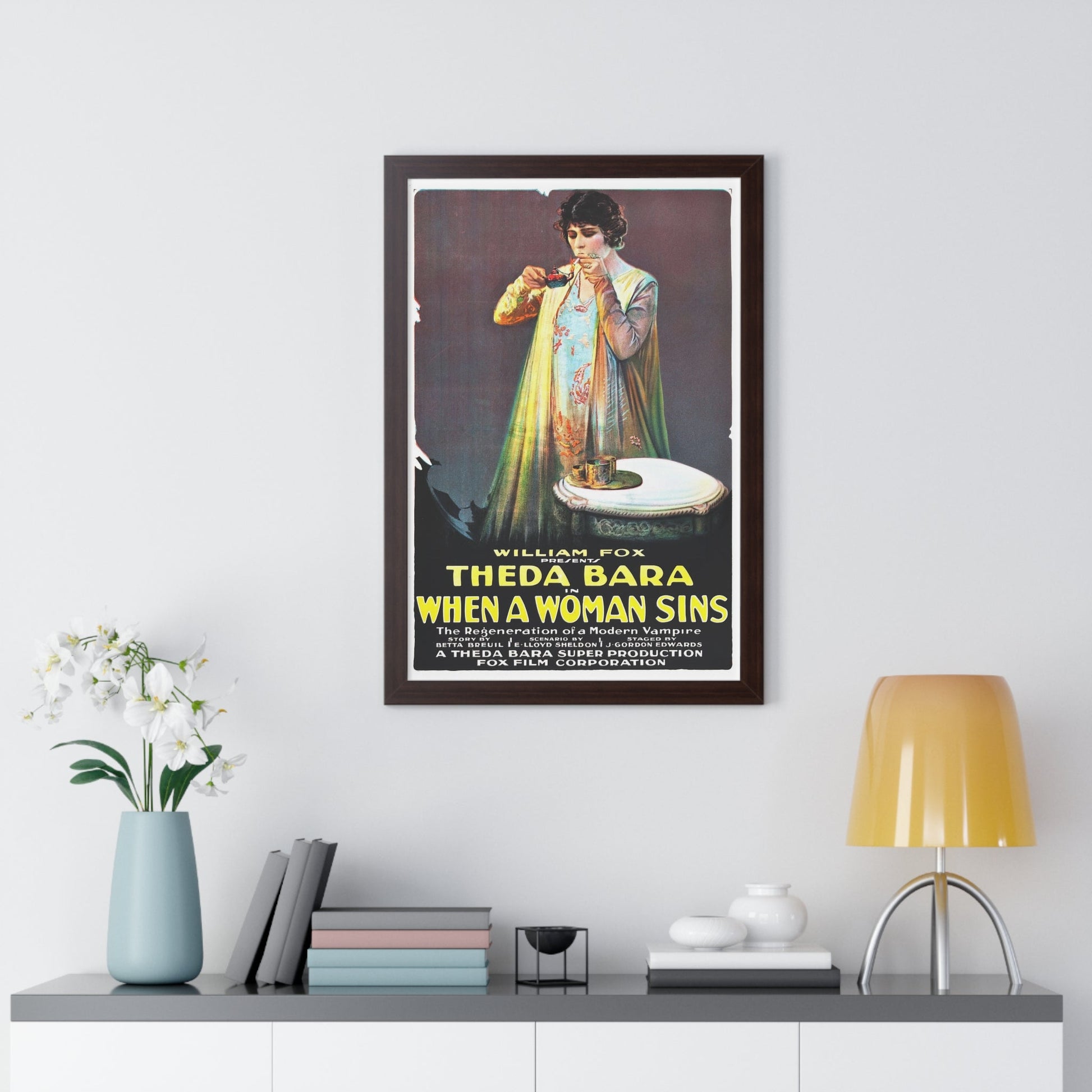 WHEN A WOMAN SINS 1918 - Framed Movie Poster-The Sticker Space