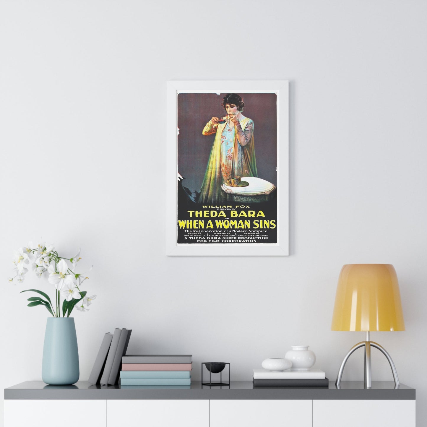 WHEN A WOMAN SINS 1918 - Framed Movie Poster-The Sticker Space