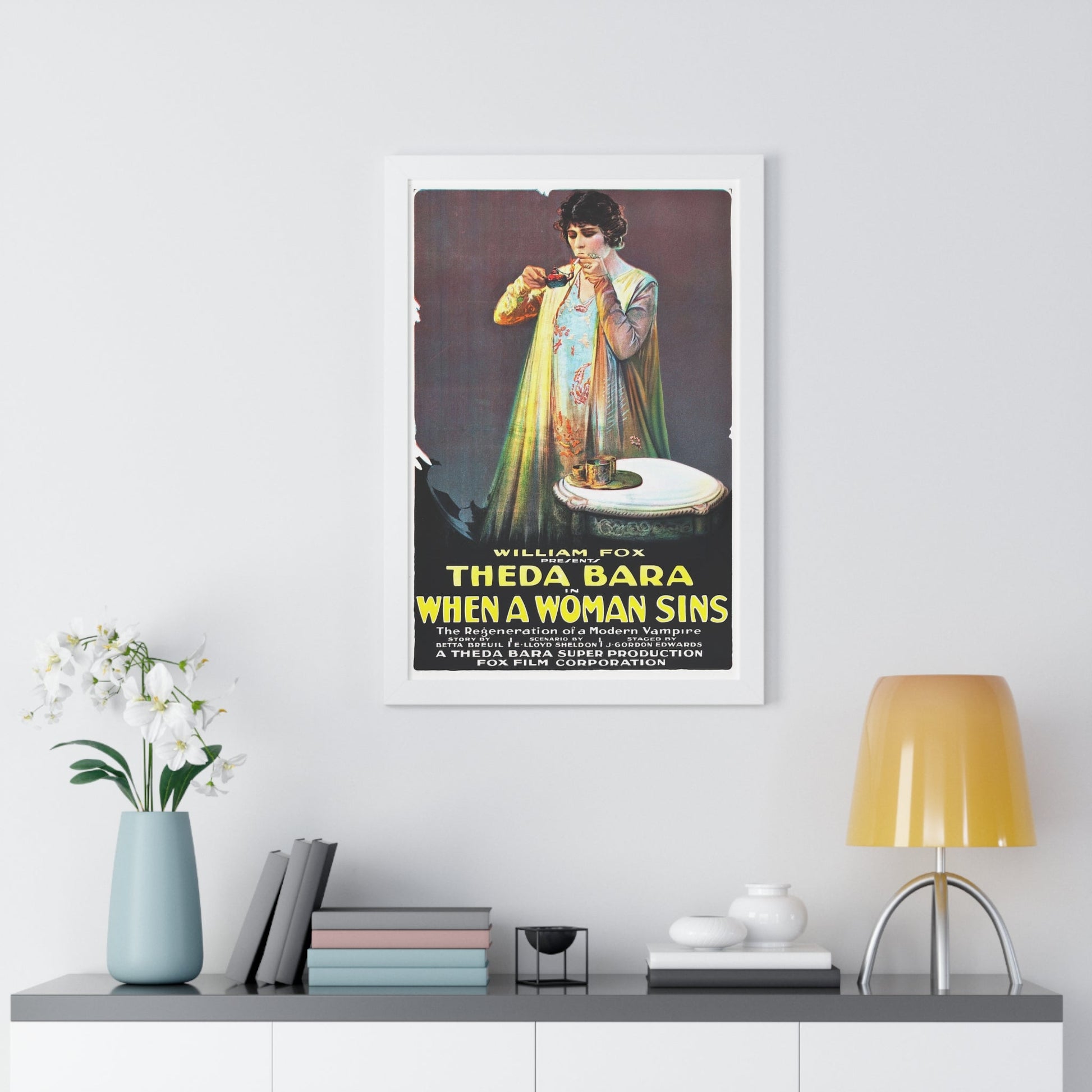 WHEN A WOMAN SINS 1918 - Framed Movie Poster-The Sticker Space