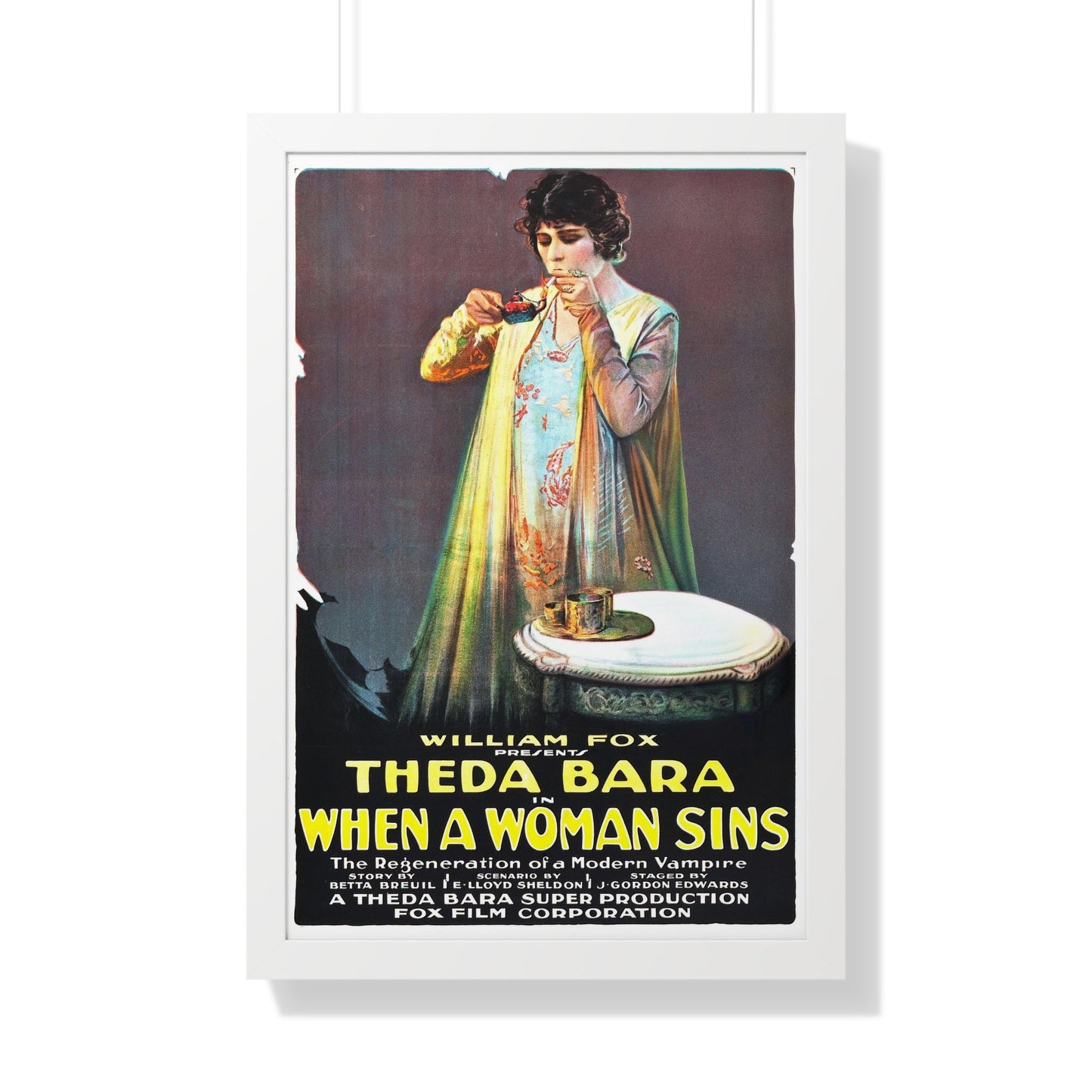 WHEN A WOMAN SINS 1918 - Framed Movie Poster-20" x 30"-The Sticker Space