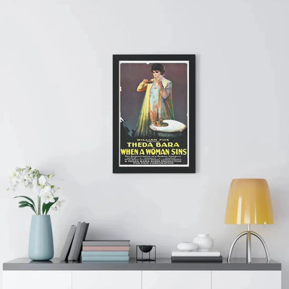 WHEN A WOMAN SINS 1918 - Framed Movie Poster - The Sticker Space