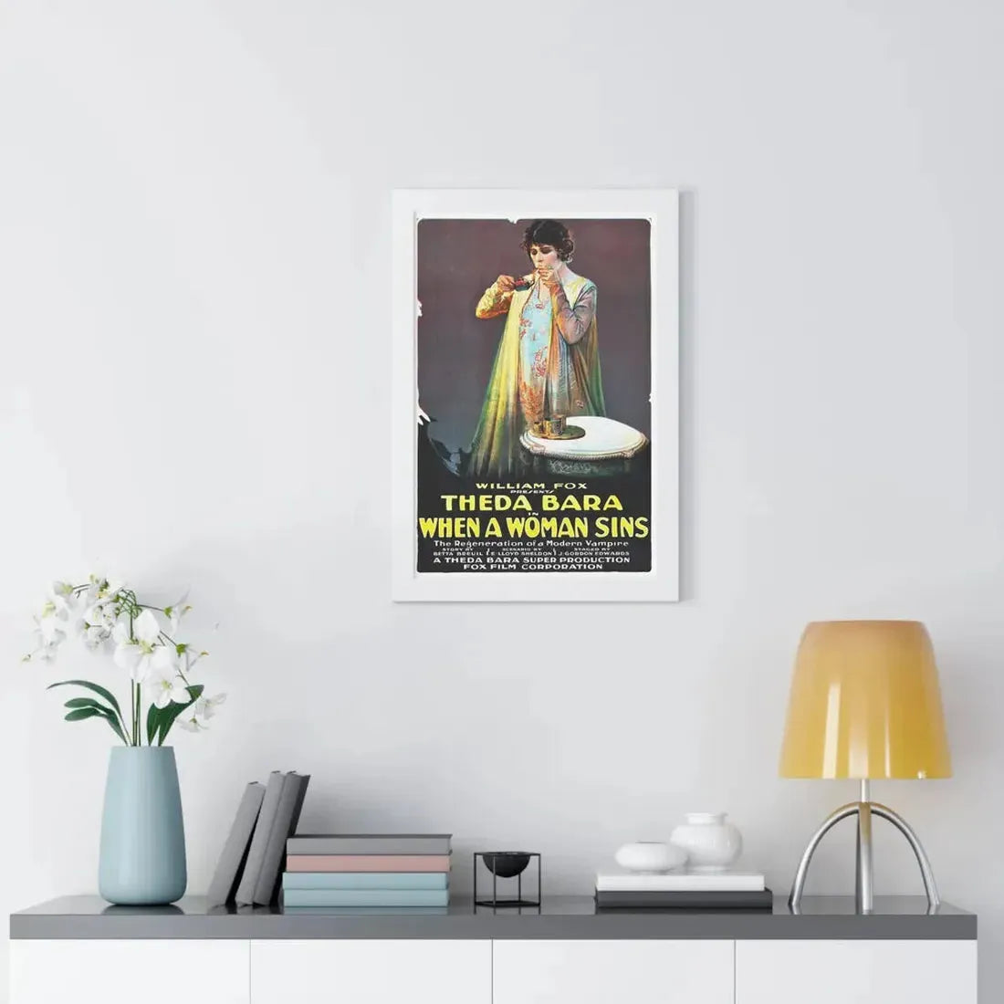 WHEN A WOMAN SINS 1918 - Framed Movie Poster - The Sticker Space