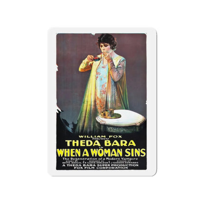 WHEN A WOMAN SINS 1918 Movie Poster - Refrigerator Magnet 2 Inch - The Sticker Space