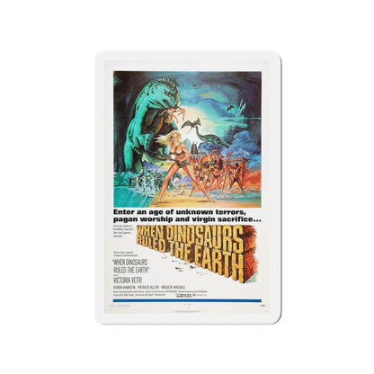 WHEN DINOSAURS RULED THE EARTH 1970 Movie Poster - Refrigerator Magnet 3 Inch - The Sticker Space