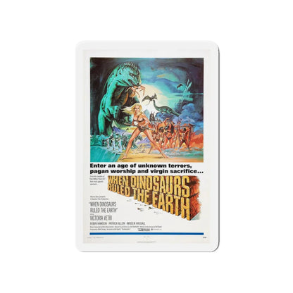 WHEN DINOSAURS RULED THE EARTH 1970 Movie Poster - Refrigerator Magnet 4 Inch - The Sticker Space