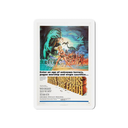WHEN DINOSAURS RULED THE EARTH 1970 Movie Poster - Refrigerator Magnet 5 Inch - The Sticker Space