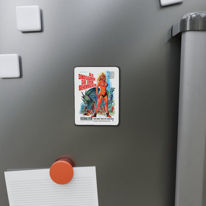 WHEN DINOSAURS RULED THE EARTH (GERMAN) 1970 Movie Poster - Refrigerator Magnet-The Sticker Space