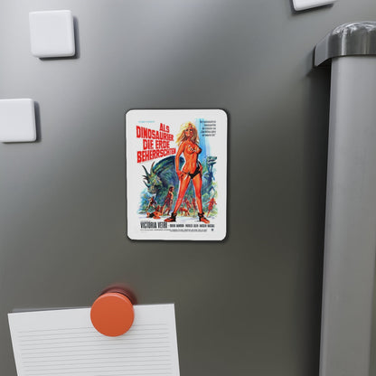 WHEN DINOSAURS RULED THE EARTH (GERMAN) 1970 Movie Poster - Refrigerator Magnet-The Sticker Space