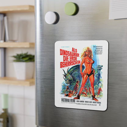 WHEN DINOSAURS RULED THE EARTH (GERMAN) 1970 Movie Poster - Refrigerator Magnet-The Sticker Space