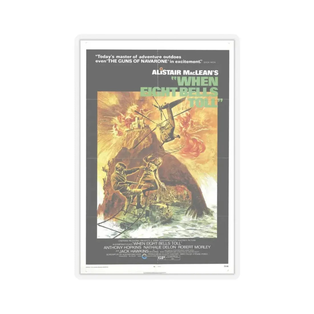 When Eight Bells Toll 1971 Movie Poster - STICKER Vinyl Kiss-Cut Decal 3 Inch Transparent - The Sticker Space