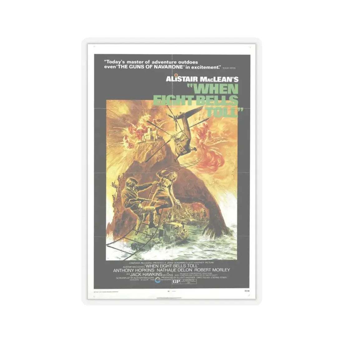 When Eight Bells Toll 1971 Movie Poster - STICKER Vinyl Kiss-Cut Decal 4 Inch Transparent - The Sticker Space