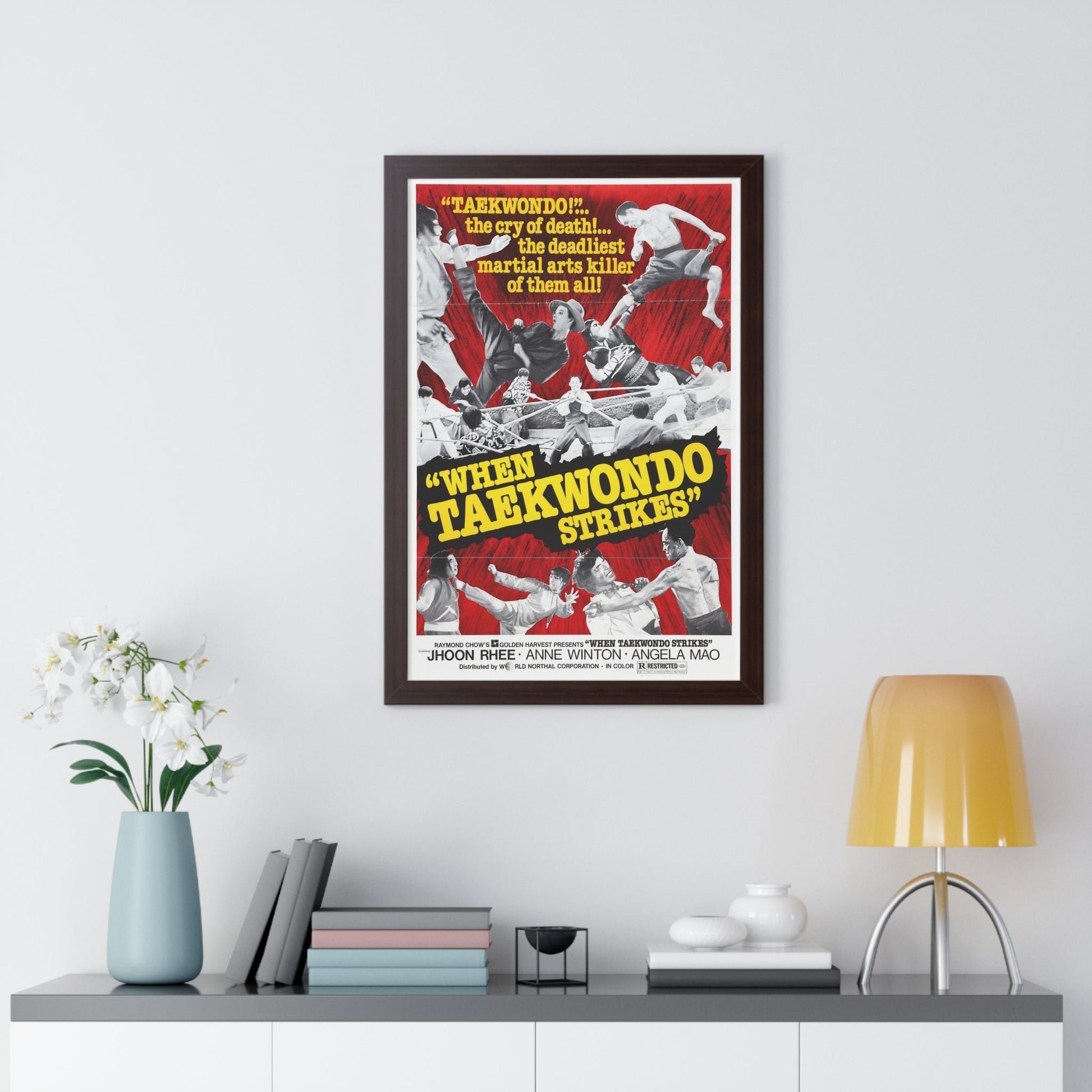 WHEN TAEKWONDO STRIKES 1973 - Framed Movie Poster-The Sticker Space