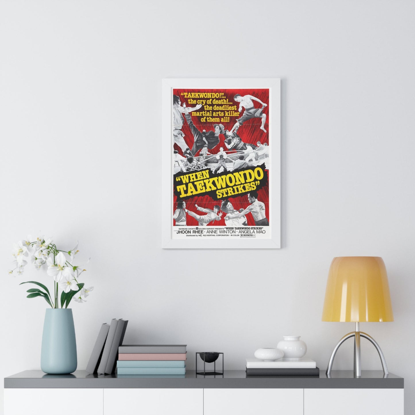 WHEN TAEKWONDO STRIKES 1973 - Framed Movie Poster-The Sticker Space