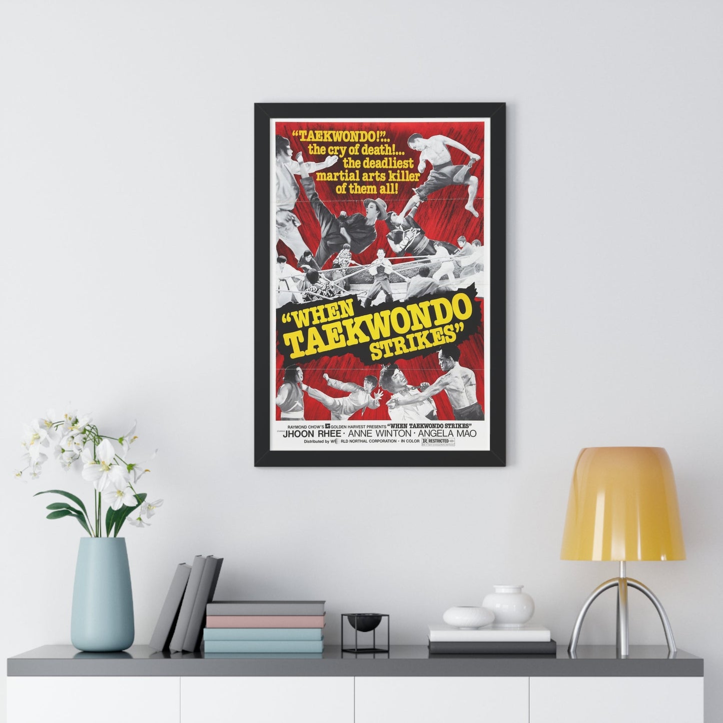 WHEN TAEKWONDO STRIKES 1973 - Framed Movie Poster-The Sticker Space