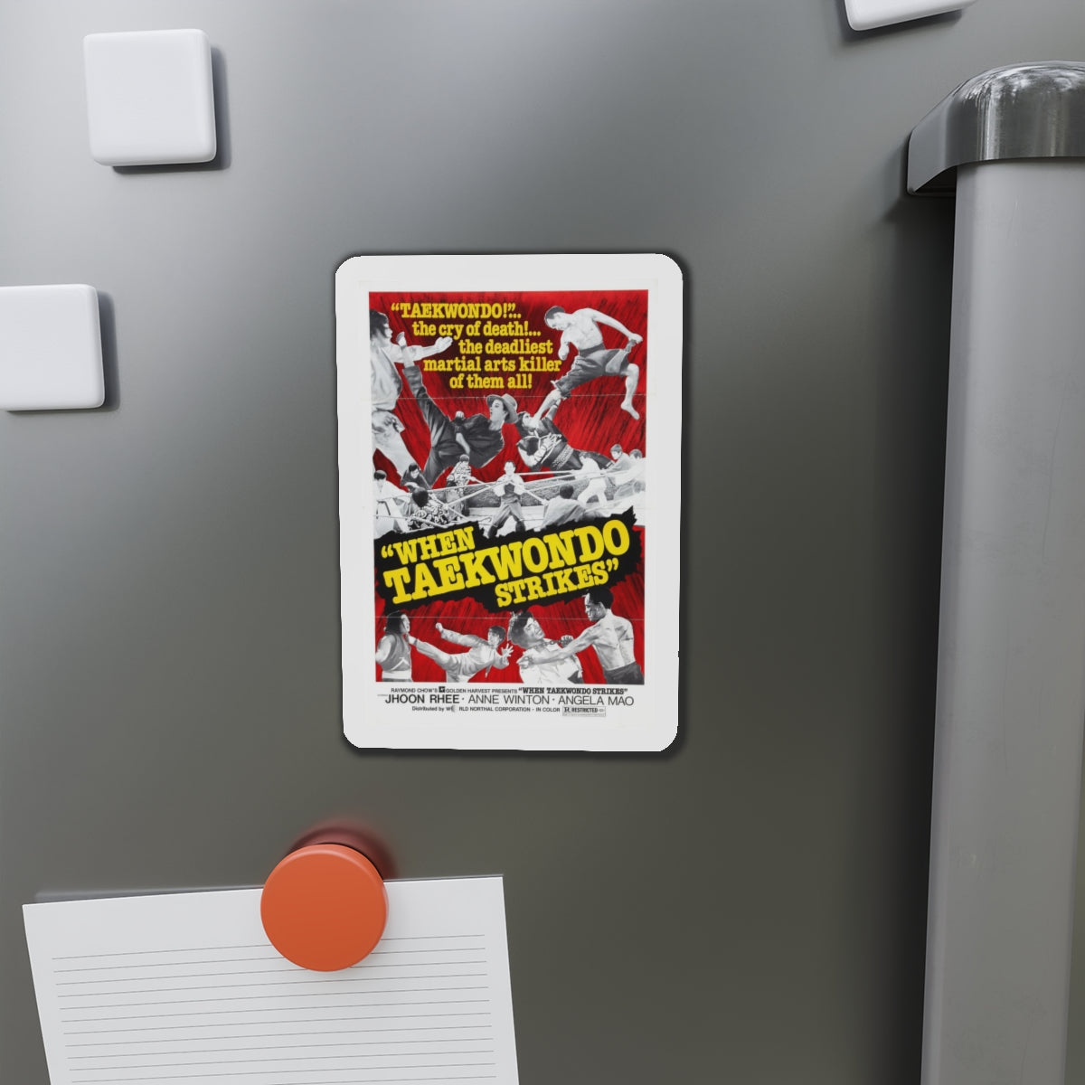 WHEN TAEKWONDO STRIKES 1973 Movie Poster - Refrigerator Magnet-The Sticker Space