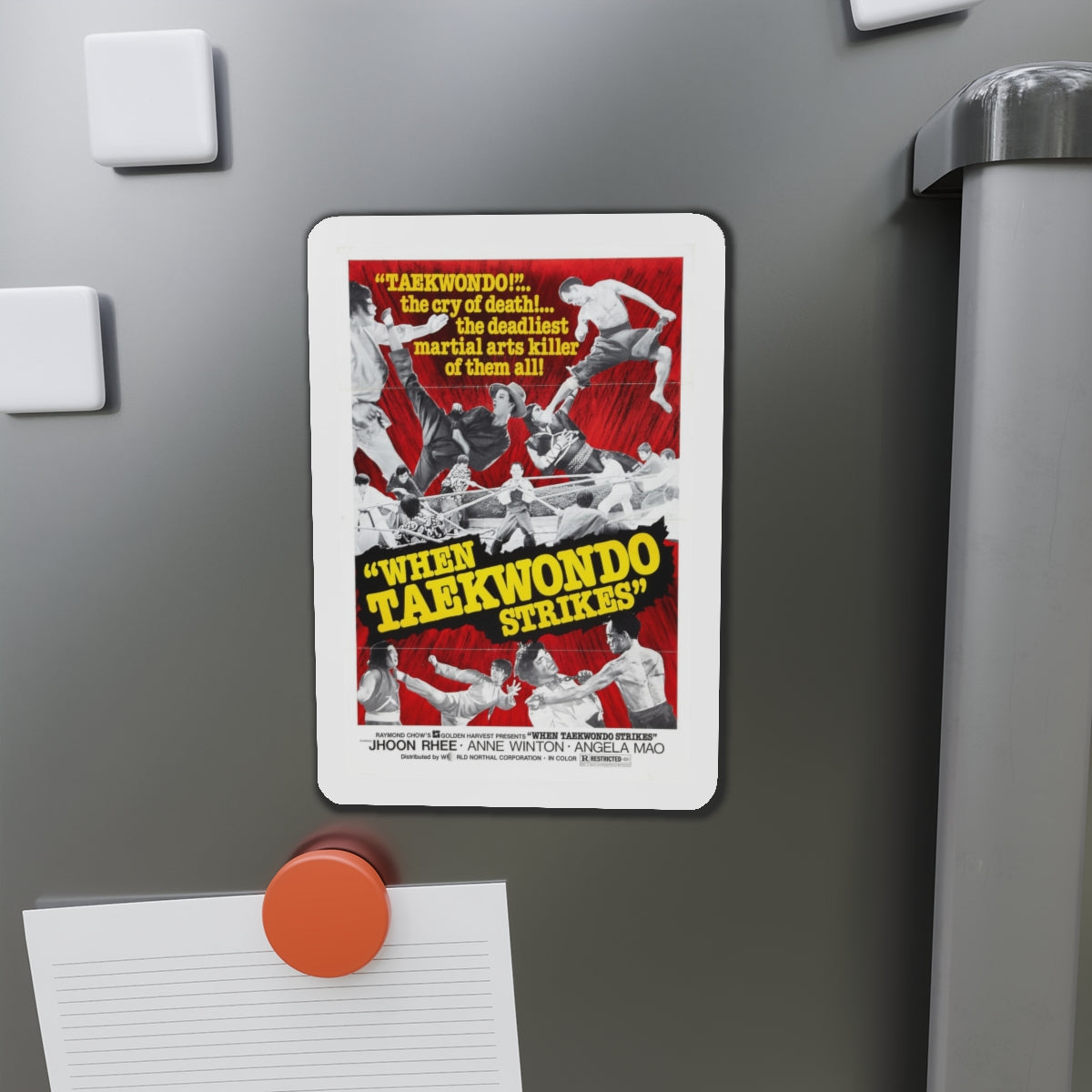 WHEN TAEKWONDO STRIKES 1973 Movie Poster - Refrigerator Magnet-The Sticker Space