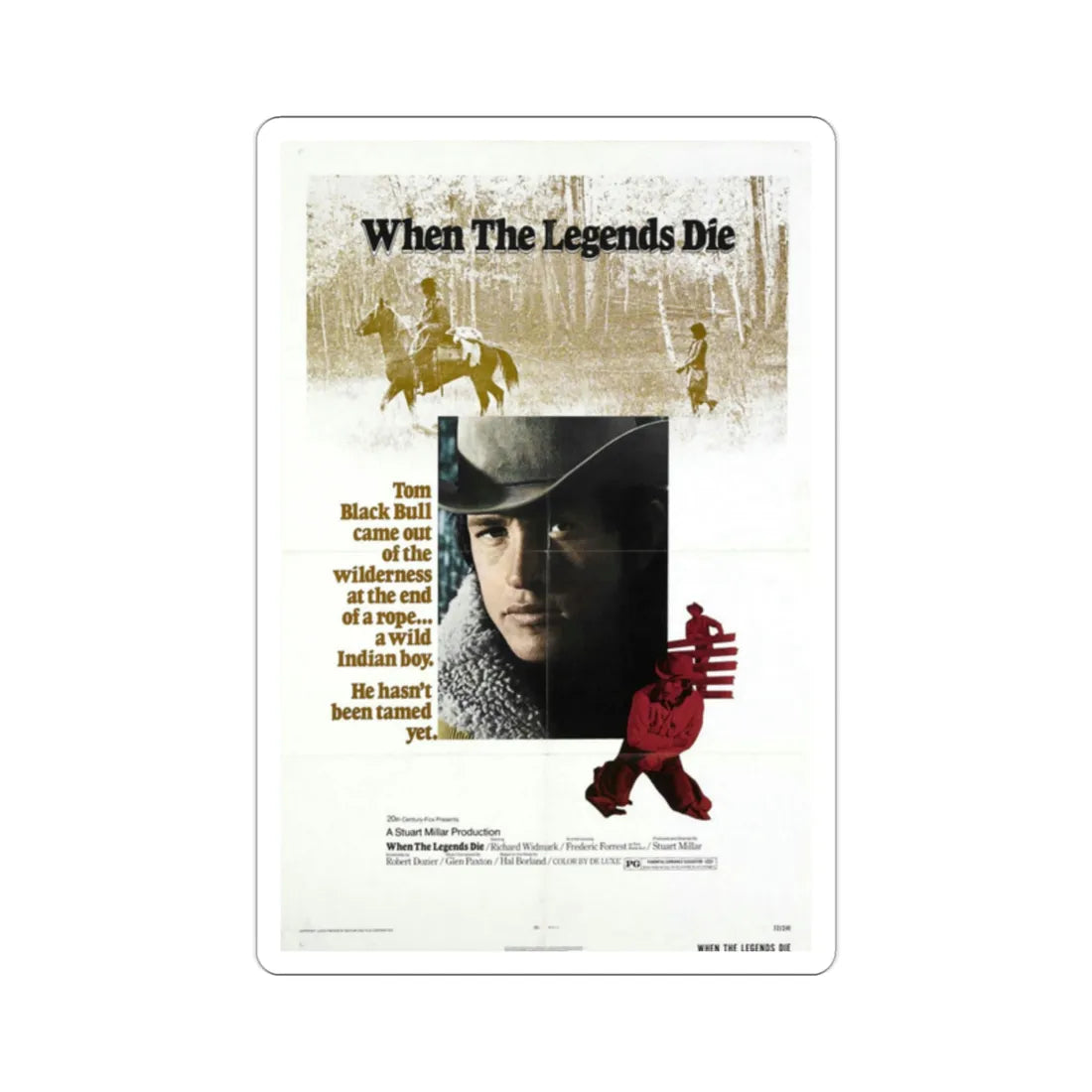When the Legends Die 1972 Movie Poster STICKER Vinyl Die-Cut Decal 2 Inch - The Sticker Space