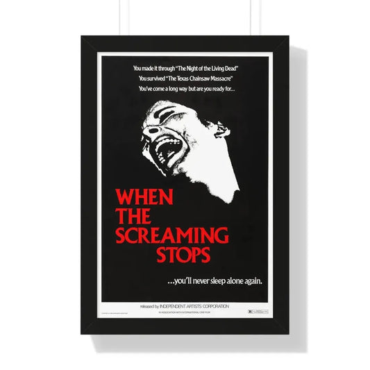WHEN THE SCREAMING STOPS (LORELEY'S GRASP) 1973 - Framed Movie Poster 16″ x 24″ Black - The Sticker Space