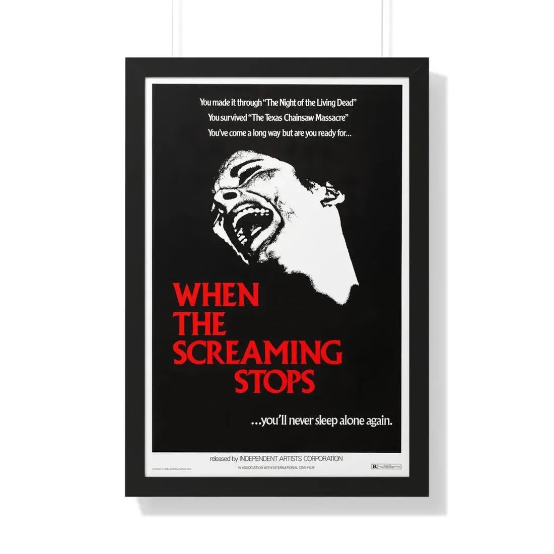 WHEN THE SCREAMING STOPS (LORELEY'S GRASP) 1973 - Framed Movie Poster 20" x 30" Black - The Sticker Space