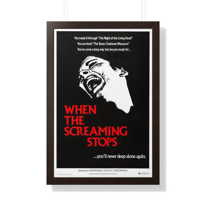 WHEN THE SCREAMING STOPS (LORELEY'S GRASP) 1973 - Framed Movie Poster 20" x 30" Walnut - The Sticker Space