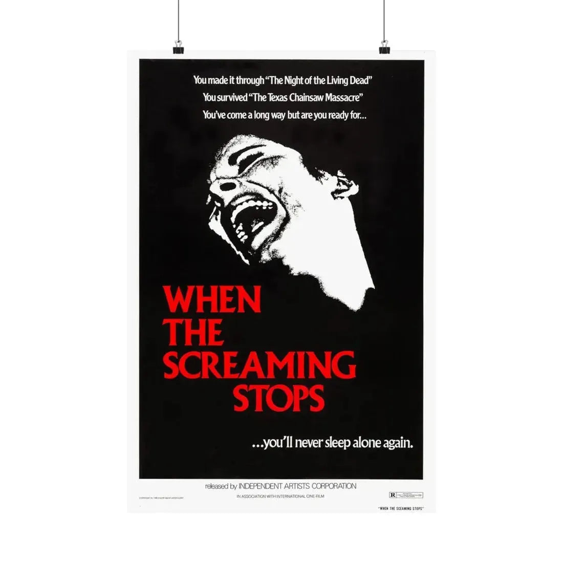 WHEN THE SCREAMING STOPS (LORELEY'S GRASP) 1973 - Paper Movie Poster 20″ x 30″ Matte - The Sticker Space