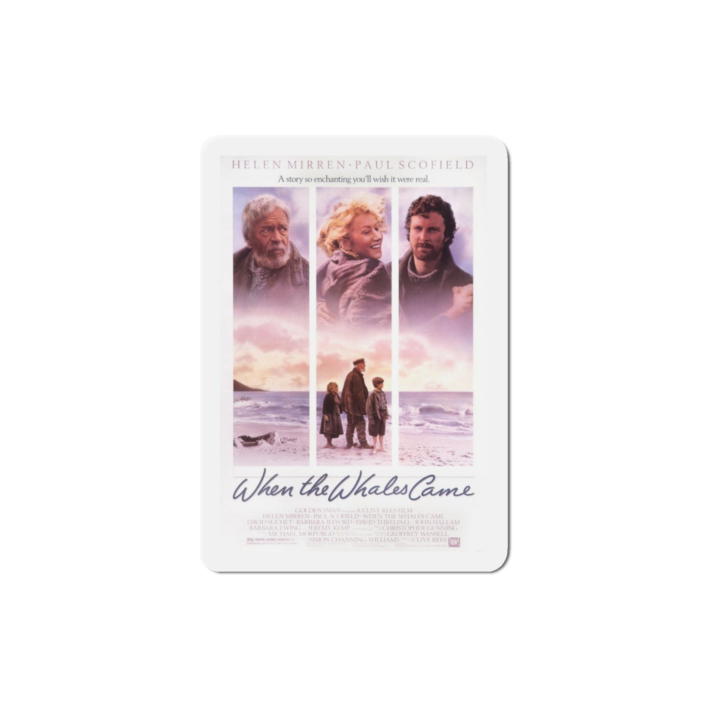 When the Whales Came 1989 Movie Poster Die-Cut Magnet-3" x 3"-The Sticker Space