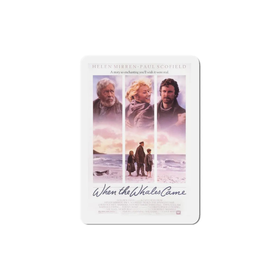 When the Whales Came 1989 Movie Poster Refrigerator Magnet 4 Inch - The Sticker Space